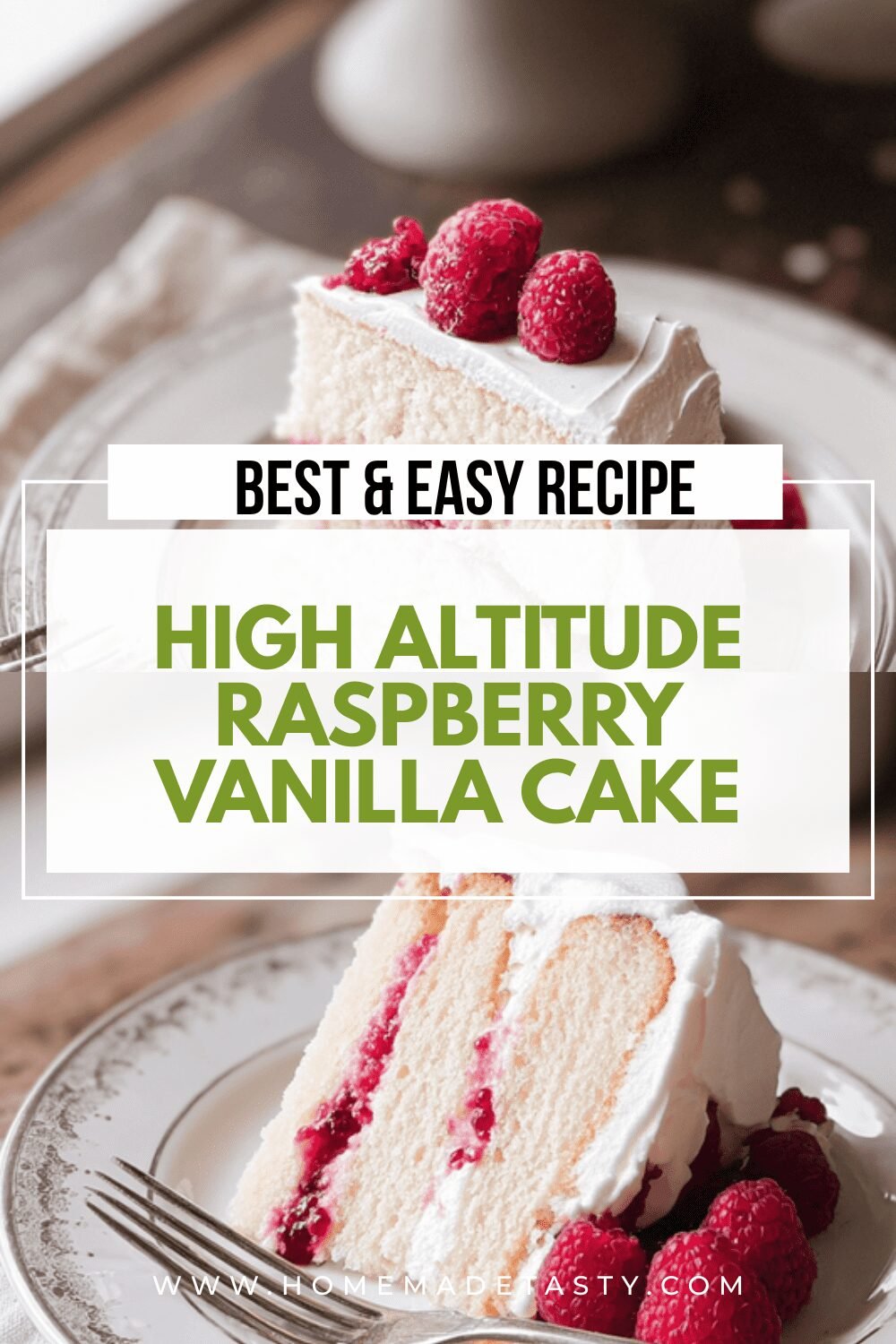 High Altitude Raspberry Vanilla Cake