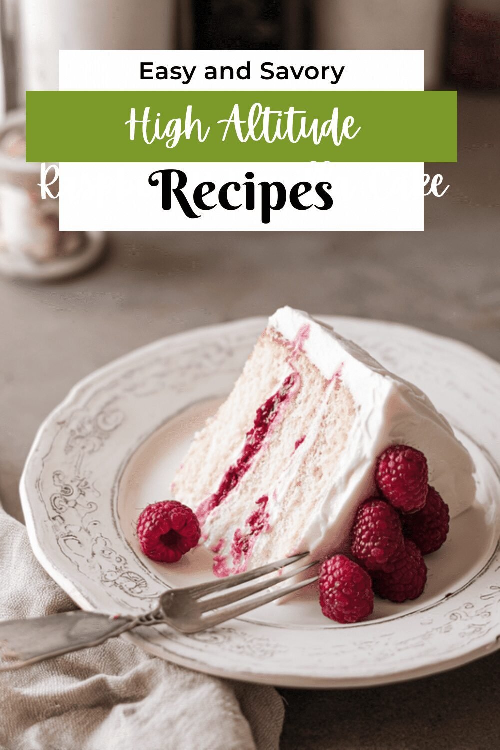 High Altitude Raspberry Vanilla Cake