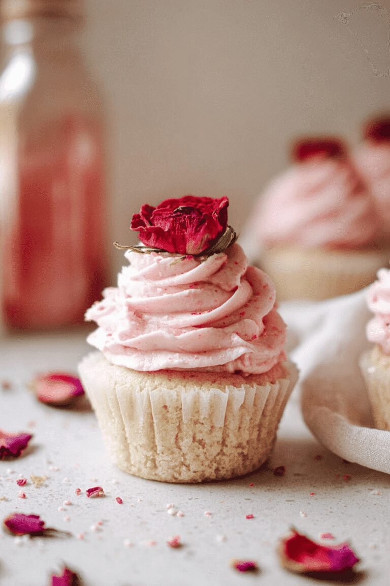 High Altitude Strawberry Rose Cupcakes 10.Png