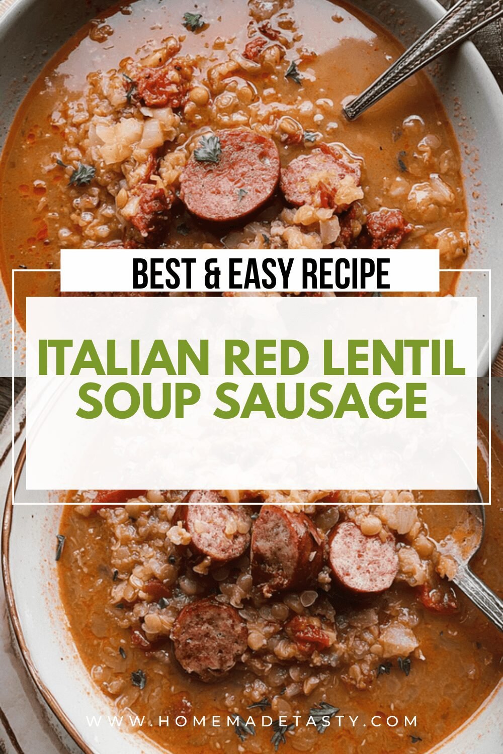 Italian Sausage Lentil Soup Recipe With Hearty Vegetables And Herbs 6 Italian Red Lentil Soup Sausage