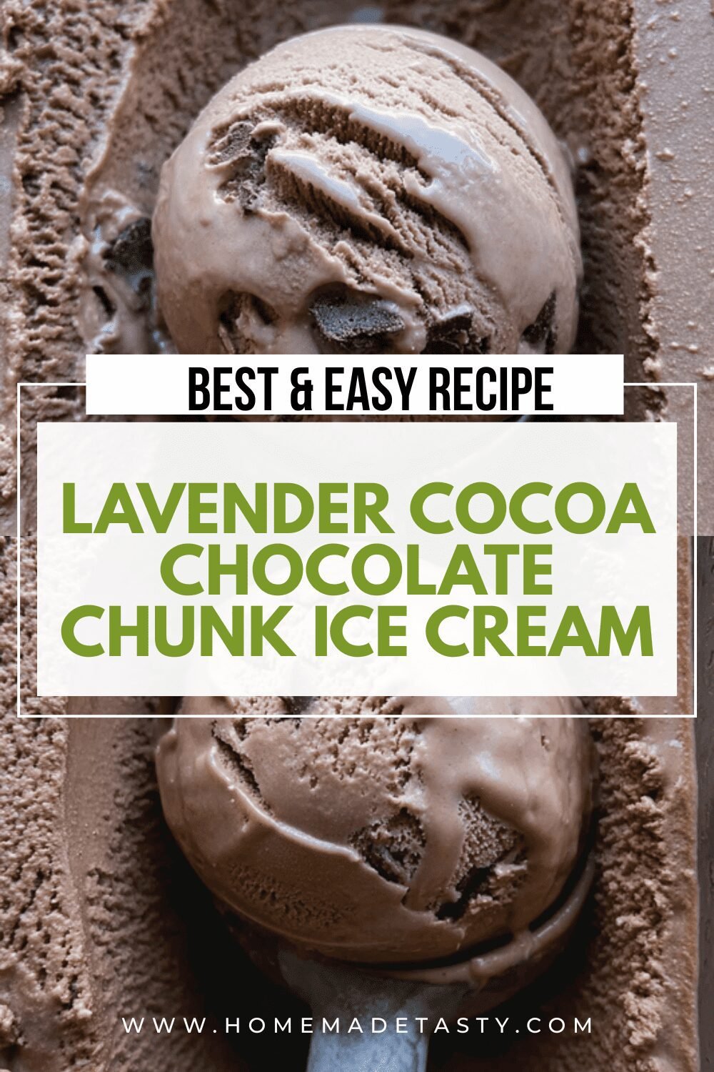 Lavender Cocoa Chocolate Chunk Ice Cream