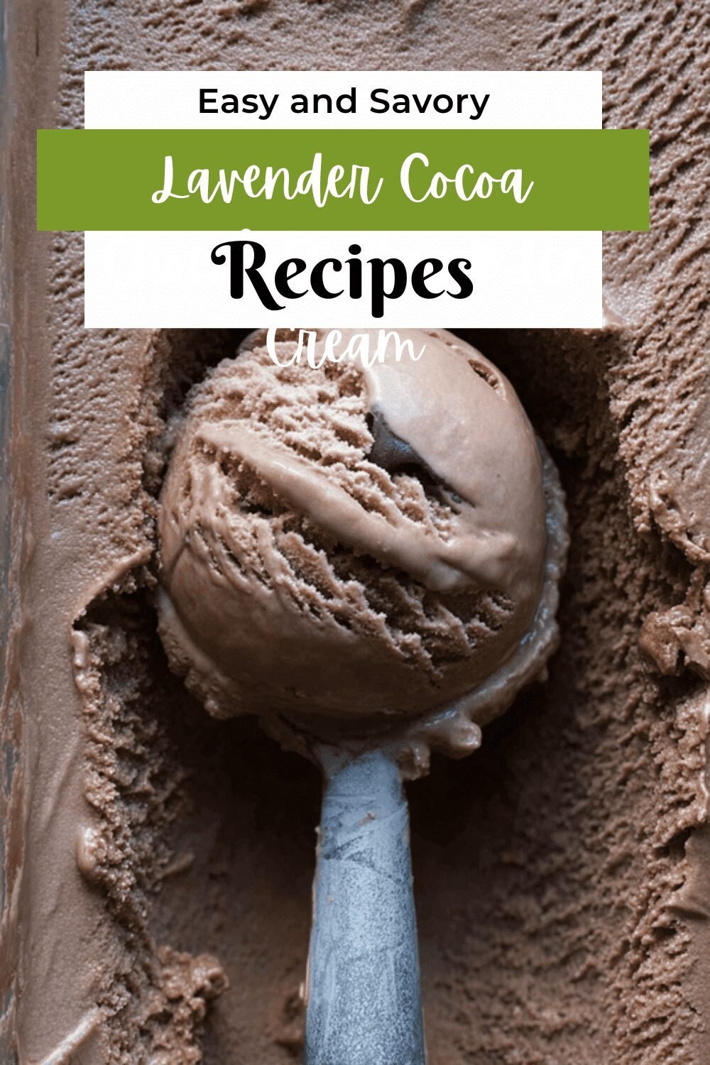 Lavender Cocoa Chocolate Chunk Ice Cream