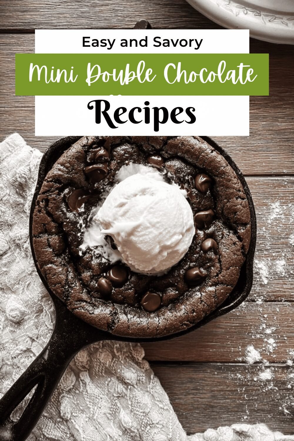 Mini Double Chocolate Skillet Cookie