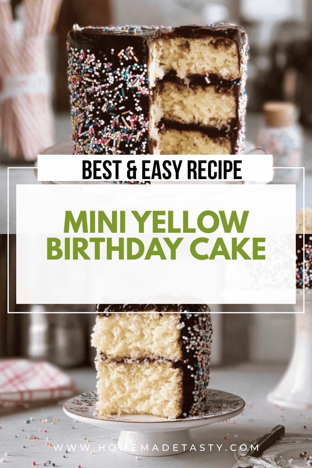 Mini Yellow Birthday Cake