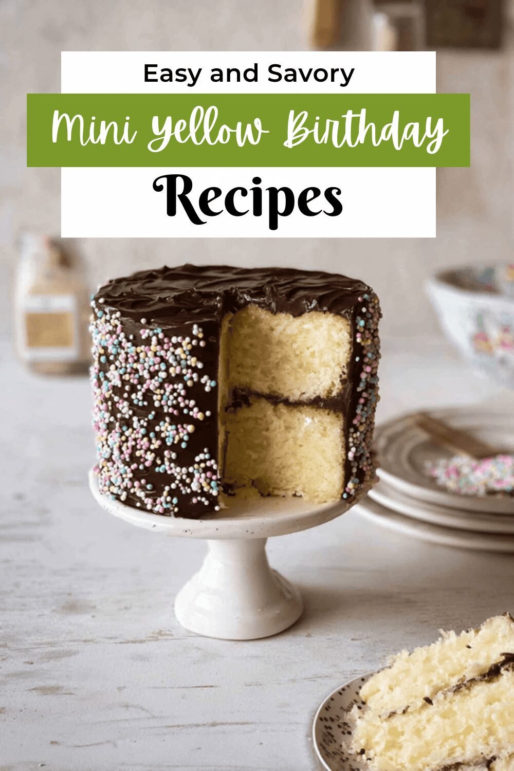 Mini Yellow Birthday Cake