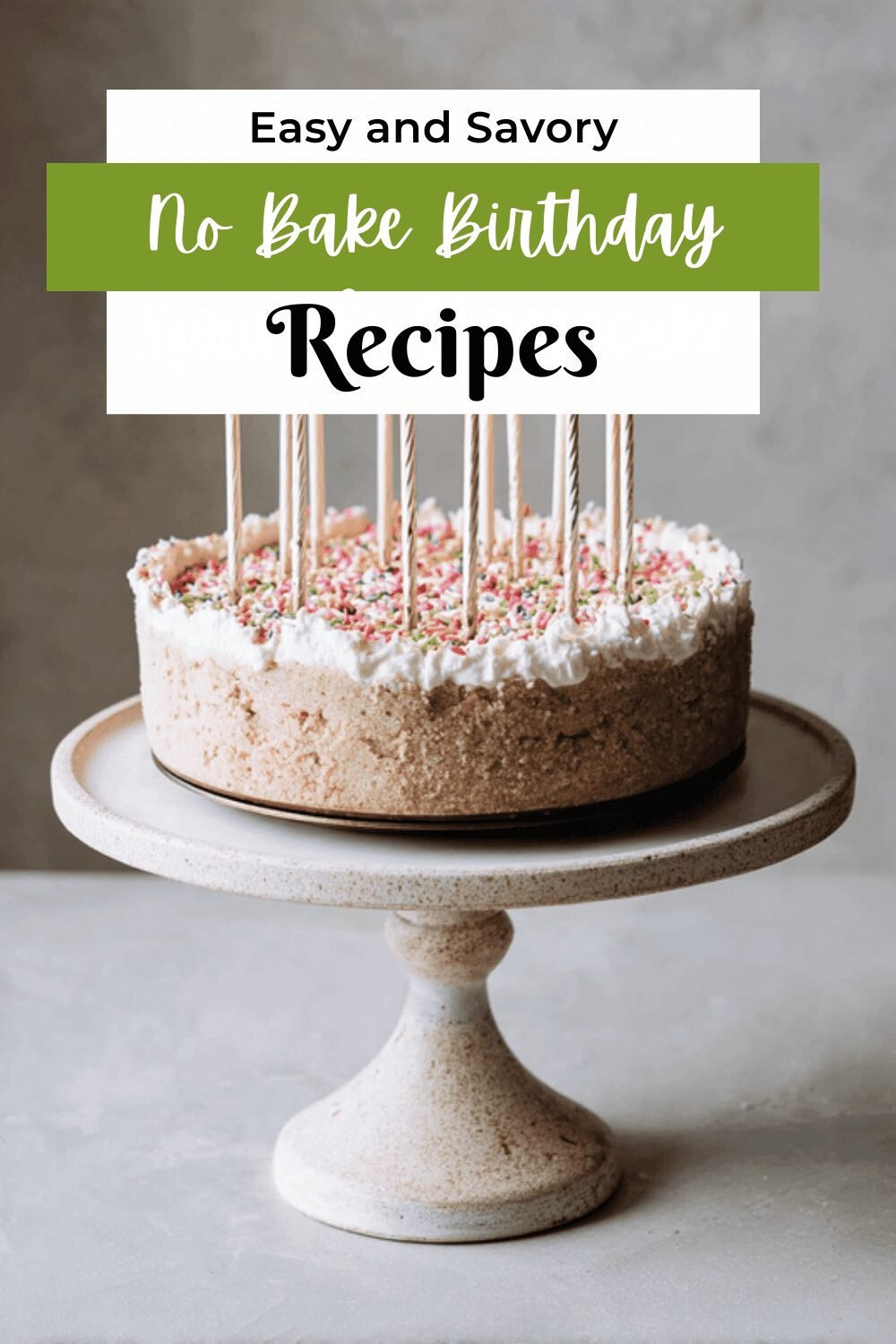 No Bake Birthday Sprinkle Cheesecake