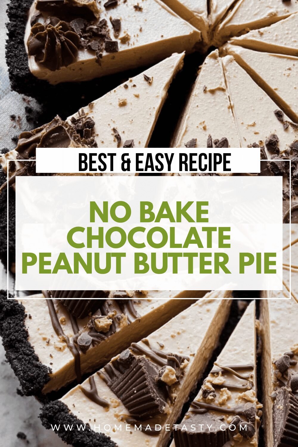 No Bake Chocolate Peanut Butter Pie