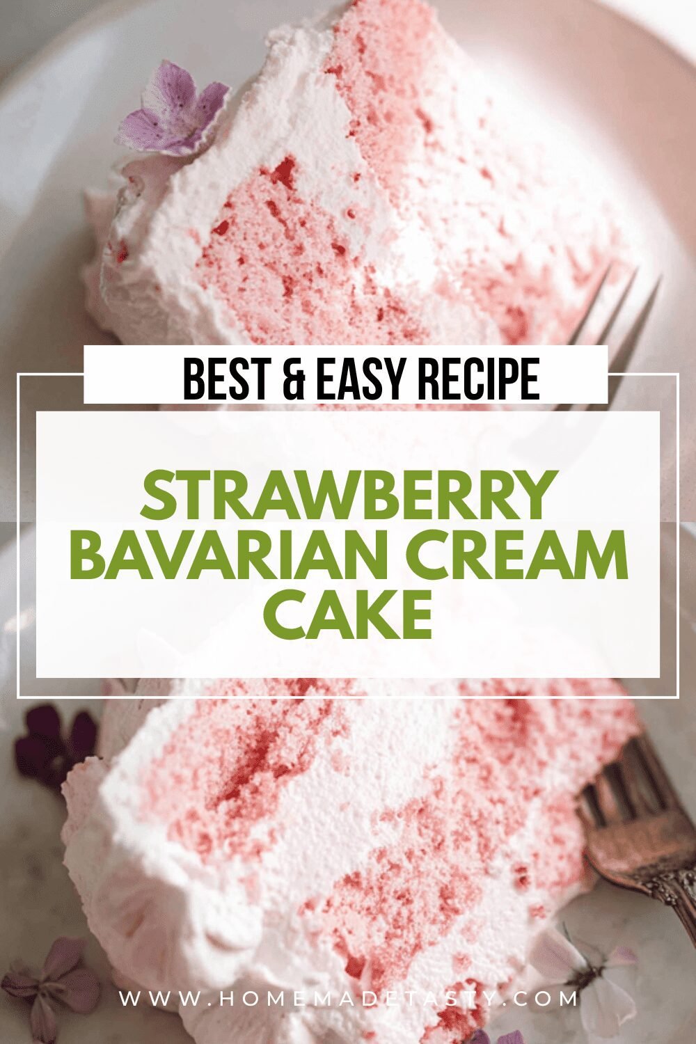 Strawberry Bavarian Cream Cake