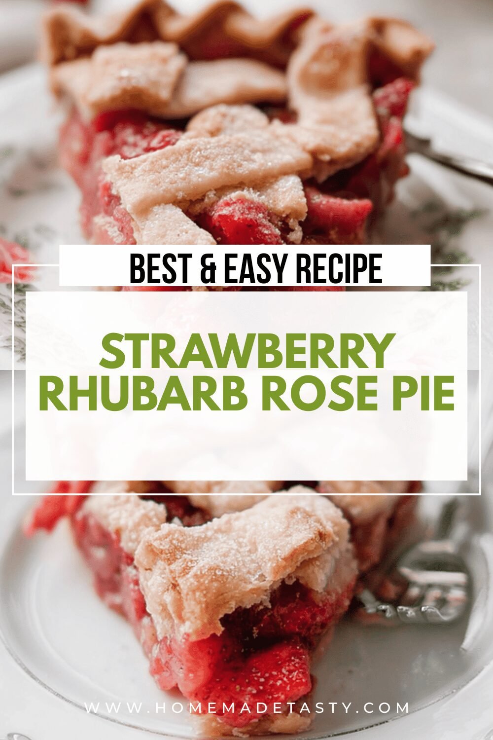 Strawberry Rhubarb Pie Recipe With Fresh Seasonal Fruit Filling 6 Strawberry Rhubarb Rose Pie