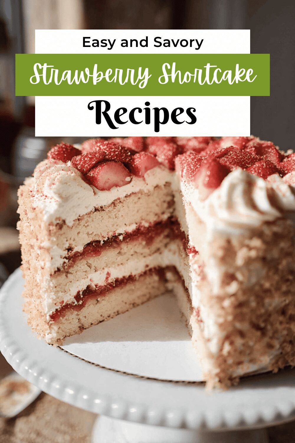 Strawberry Shortcake Crunch Cake