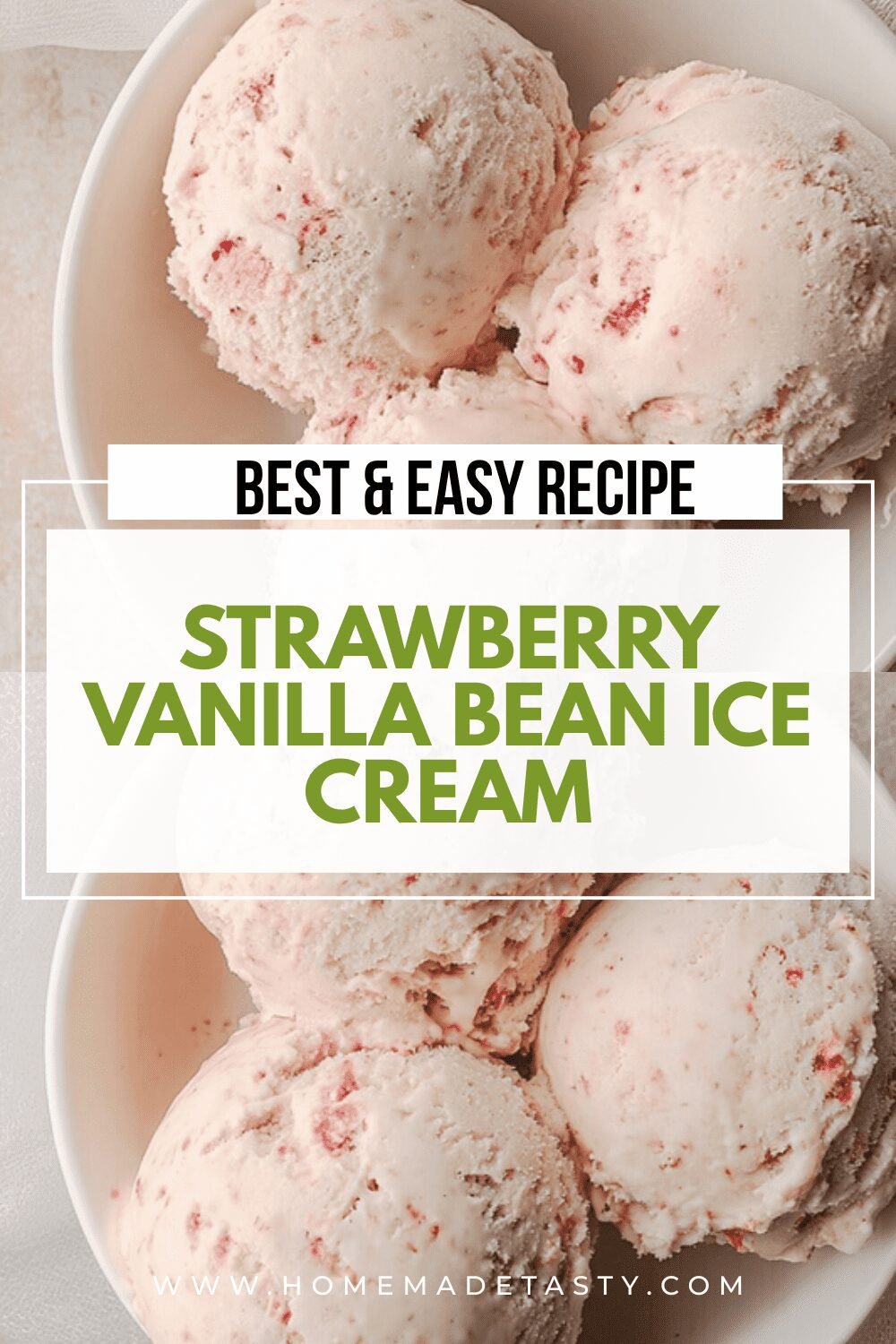 Strawberry Vanilla Bean Ice Cream