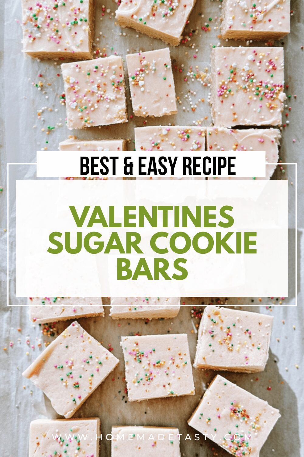 Valentines Sugar Cookie Bars