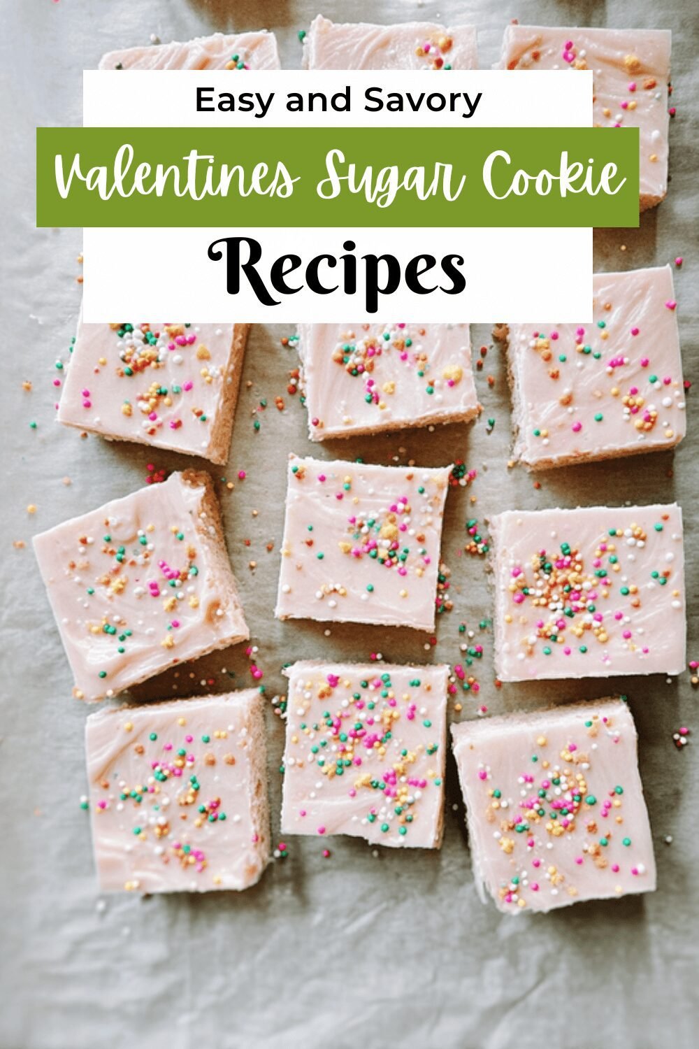 Valentines Sugar Cookie Bars