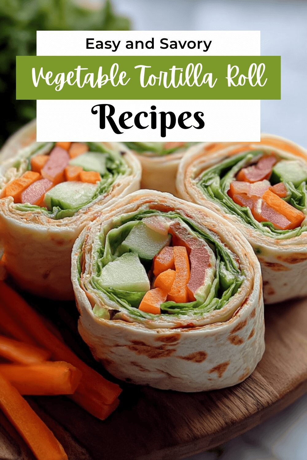 Vegetable Cream Cheese Swirled Tortillas 7 Vegetable Tortilla Roll Ups