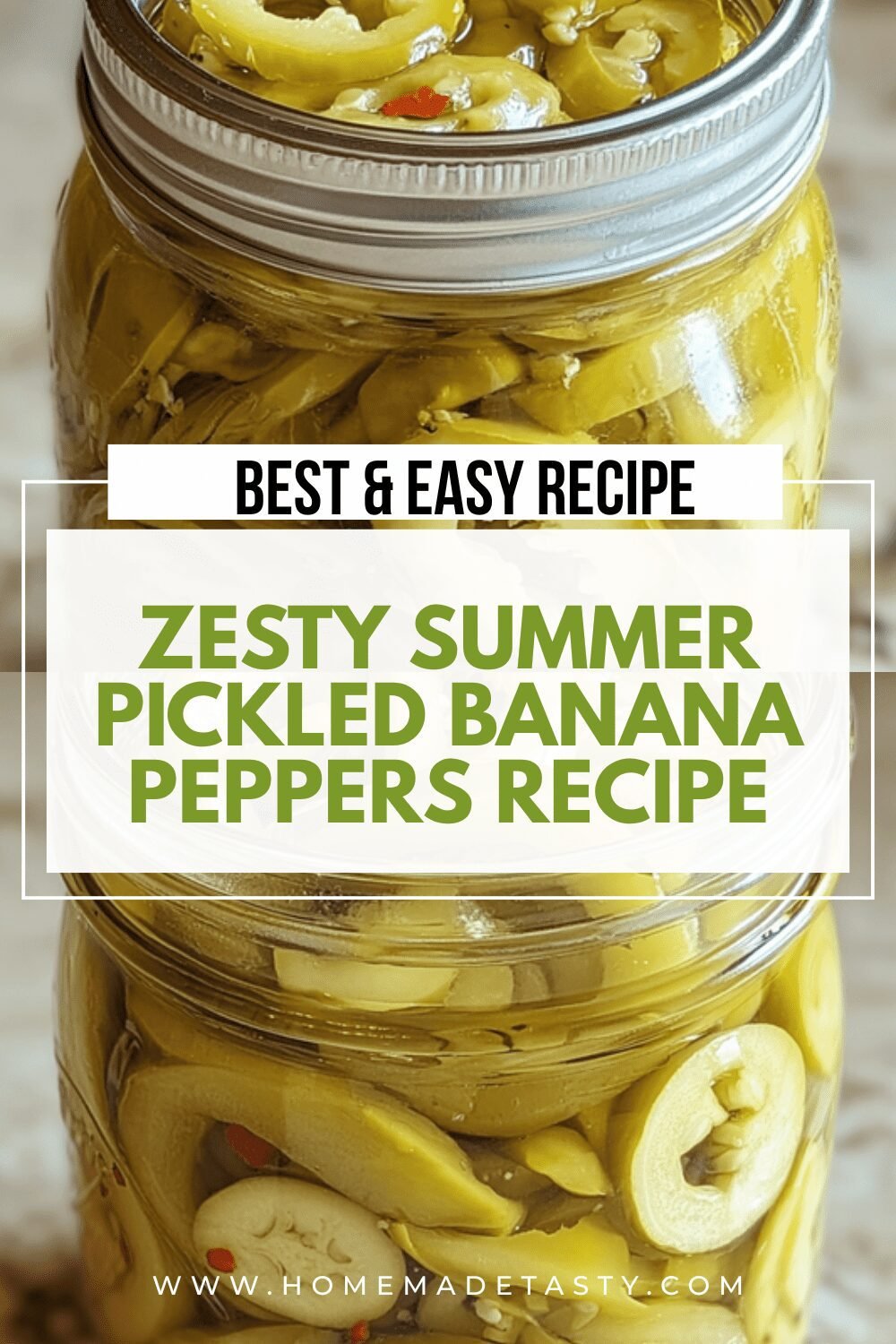 Zesty Summer Pickled Banana Peppers Recipe