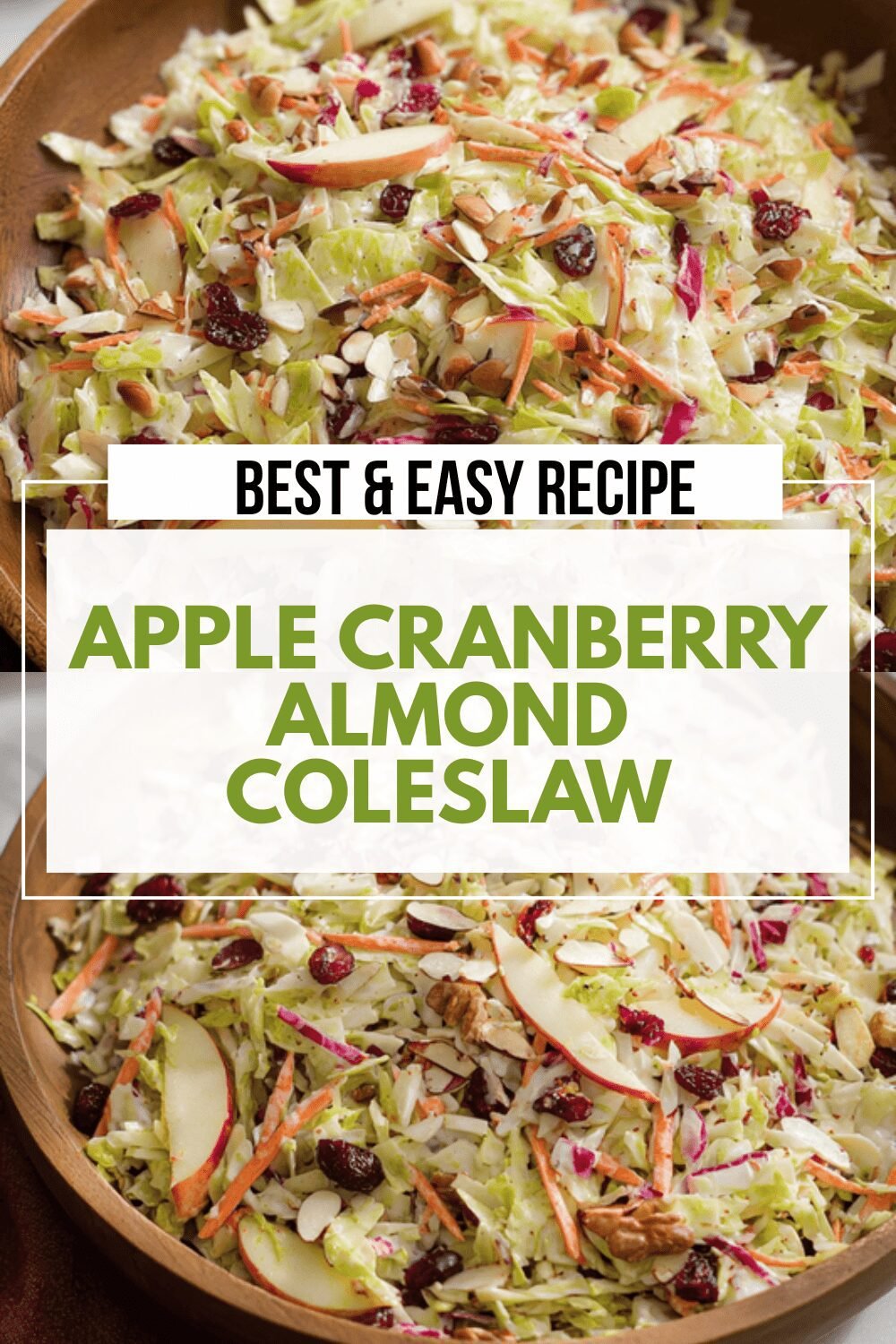 Apple Cranberry Almond Coleslaw