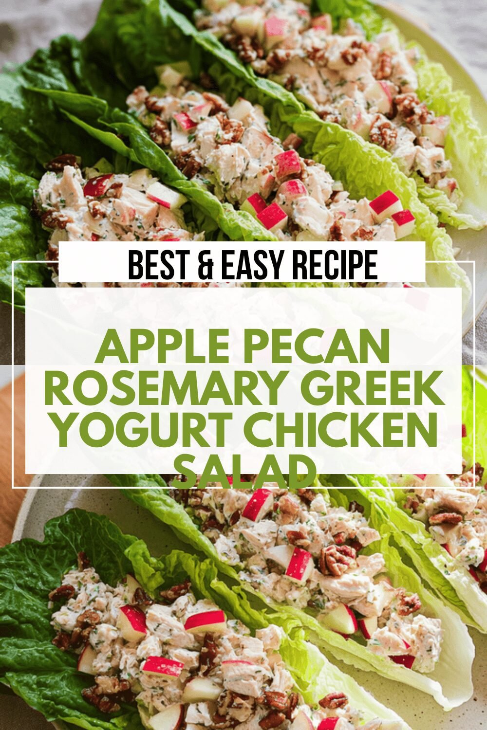 Apple Pecan Rosemary Greek Yogurt Chicken Salad