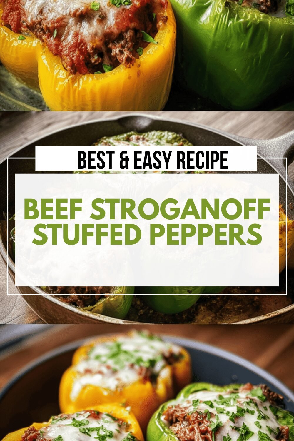 Beef Stroganoff Stuffed Peppers