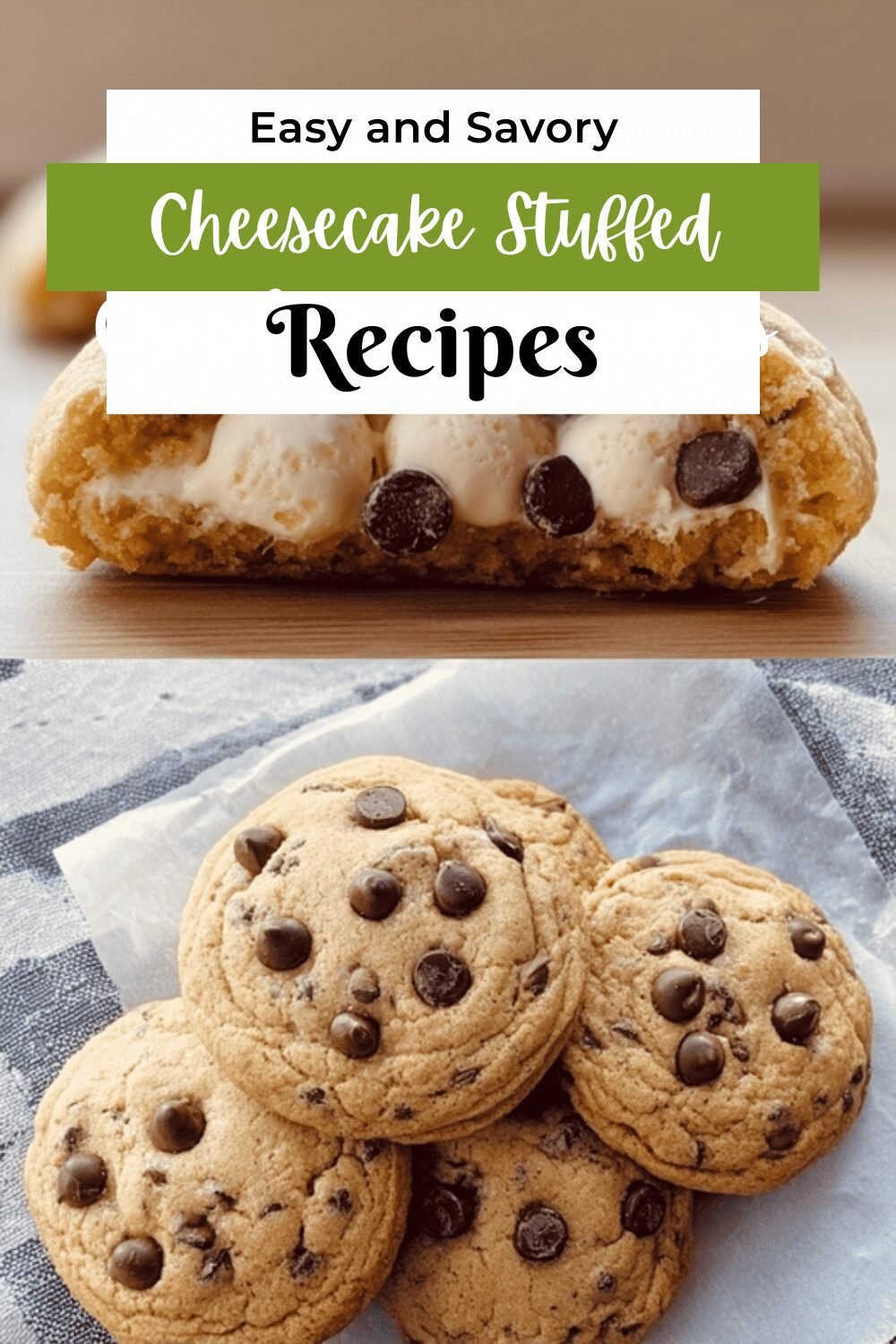 Cheesecake Stuffed Chocolate Chip Cookies