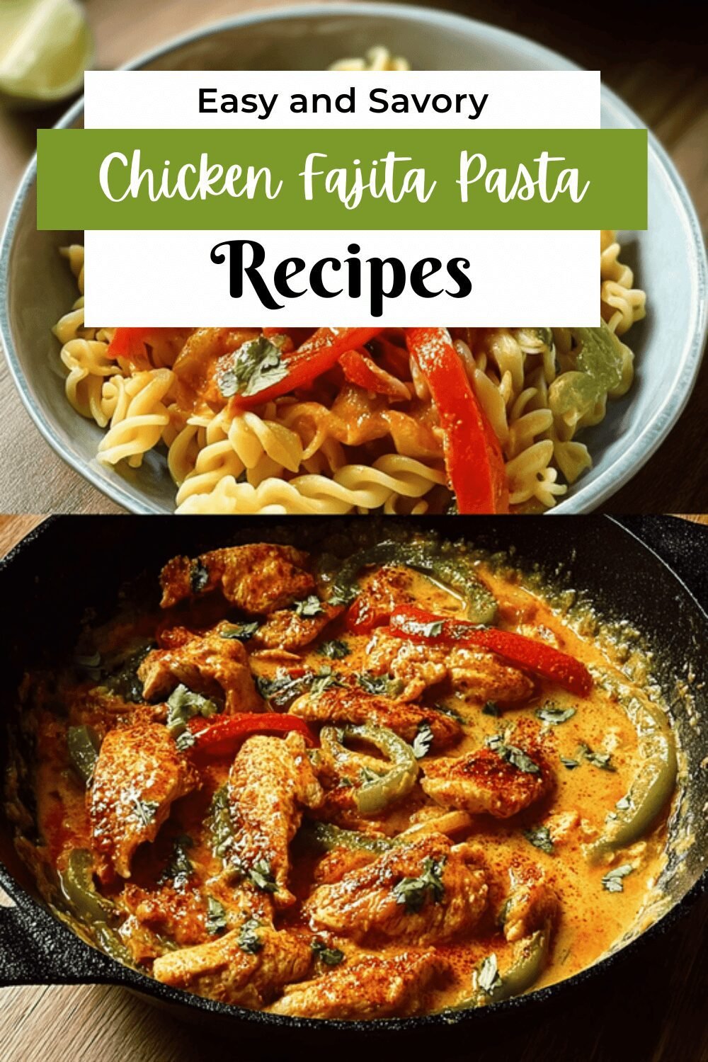 Creamy Chicken Fajita Pasta Recipe With Bell Peppers And Cheese 7 Chicken Fajita Pasta