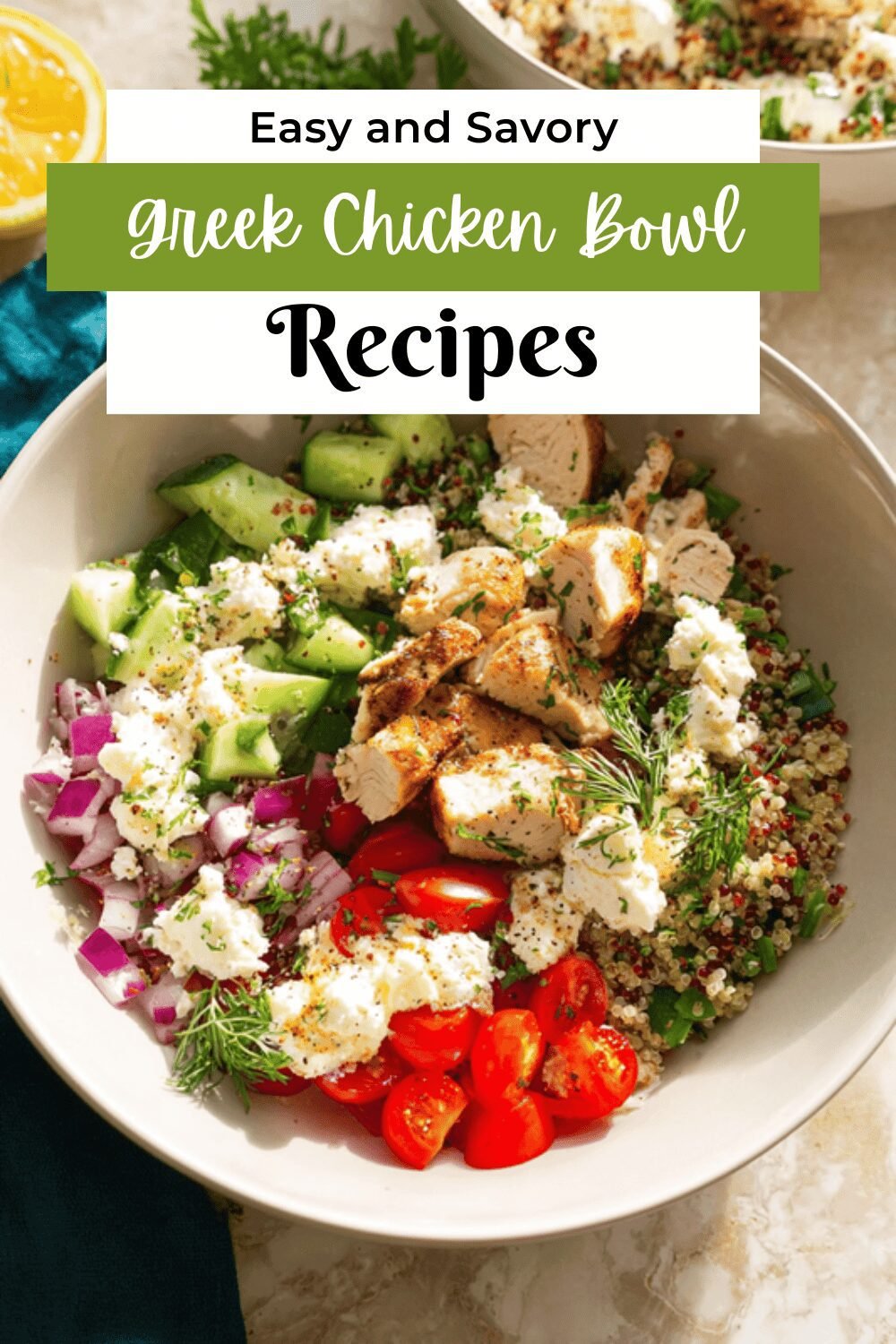 Greek Chicken Bowls With Fresh Veggies And Zesty Tzatziki Sauce 7 Greek Chicken Bowl