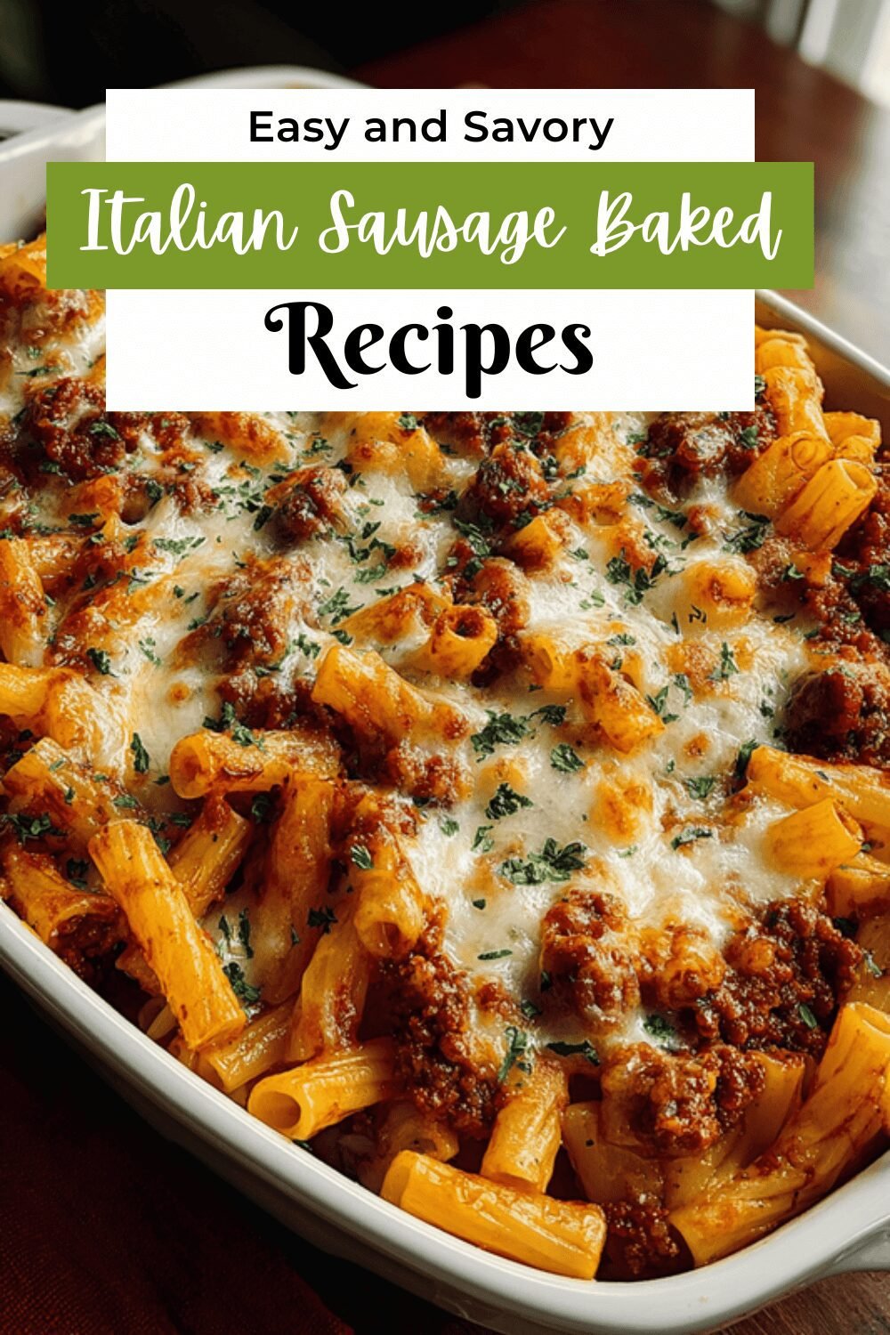 Italian Sausage Baked Ziti