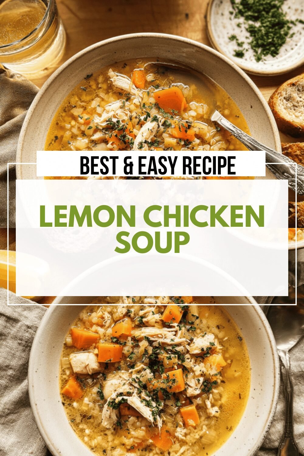 Greek Lemon Chicken Soup Recipe With Fresh Herbs And Rice 6 Lemon Chicken Soup