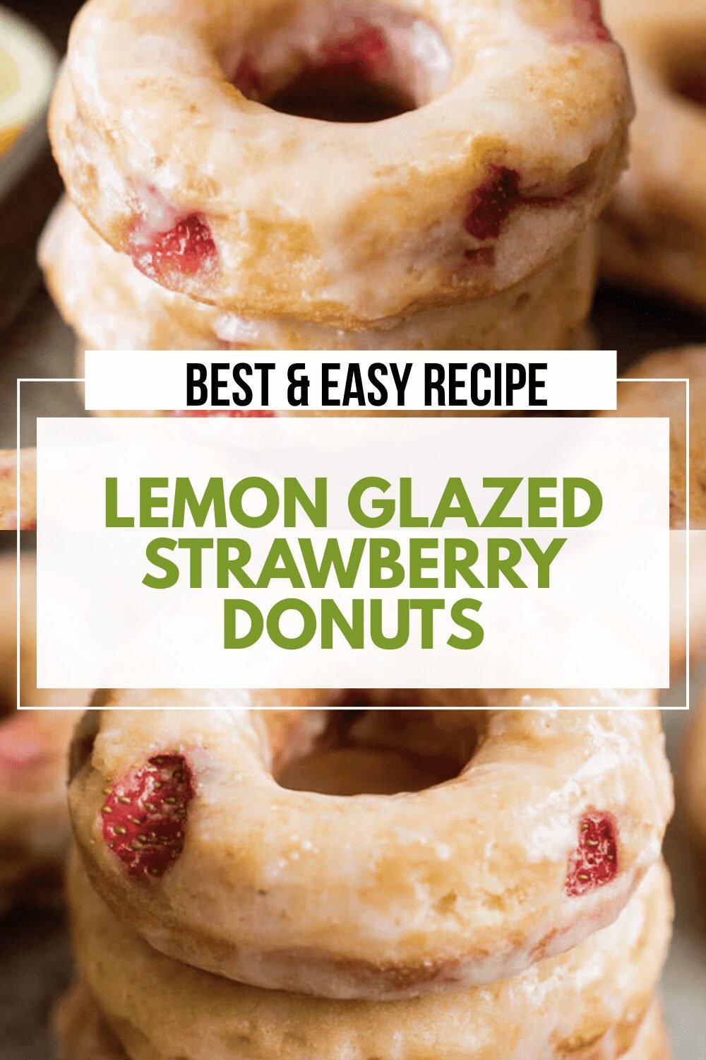 Lemon Glazed Strawberry Donuts