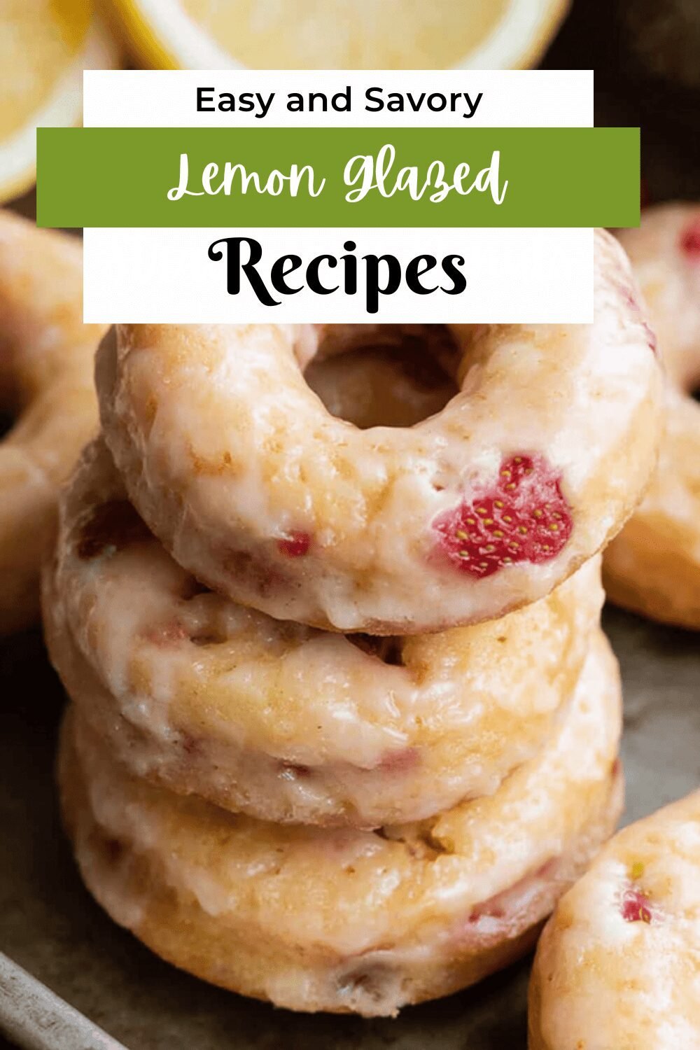Lemon Glazed Strawberry Donuts