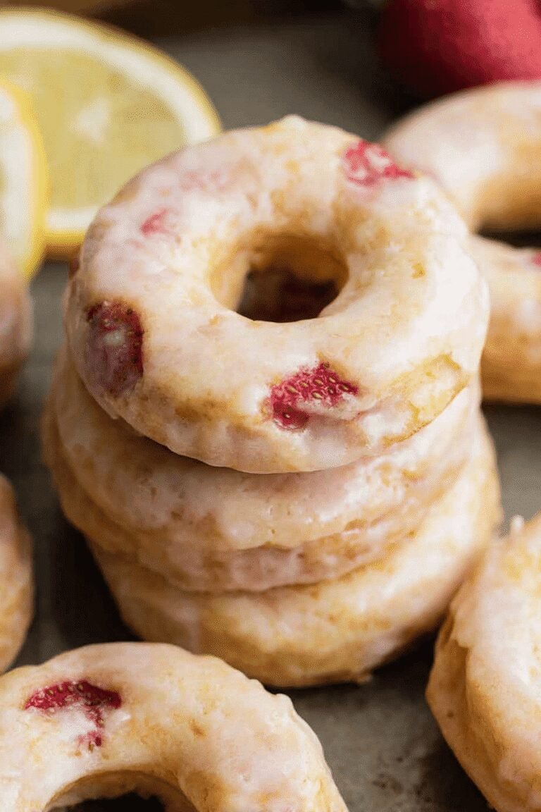 Lemon Glazed Strawberry Donuts 53.Png