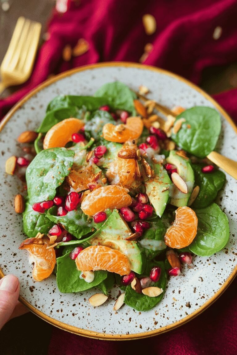 Mandarine Pomegranate Spinach Salad 50.Png