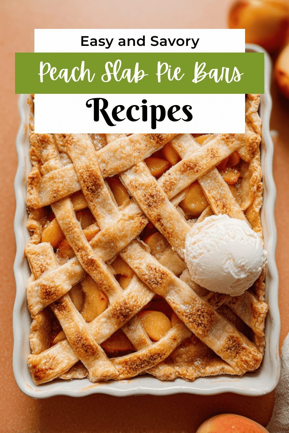 Peach Slab Pie Bars