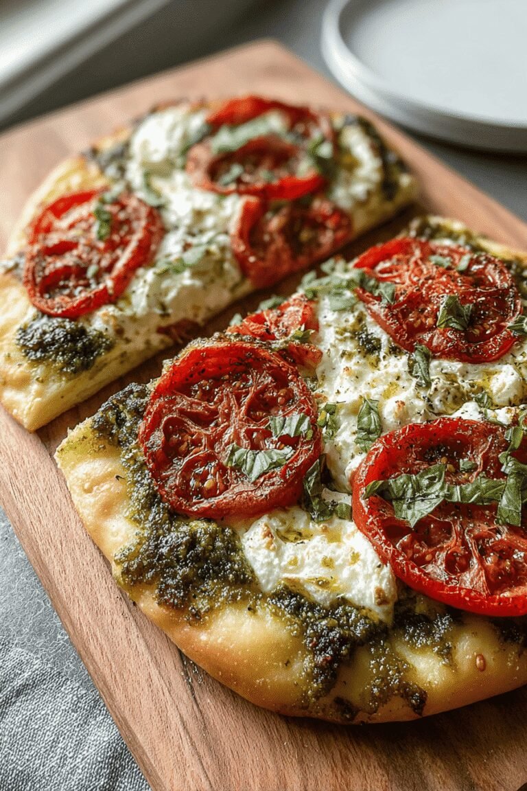 Pesto Ricotta Tomato Flatbread 91.Png