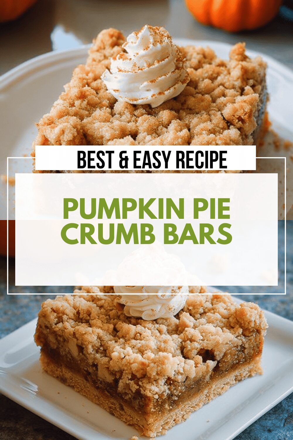 Pumpkin Pie Crumb Bars