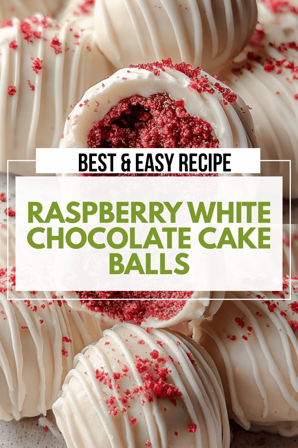 Raspberry White Chocolate Cake Balls