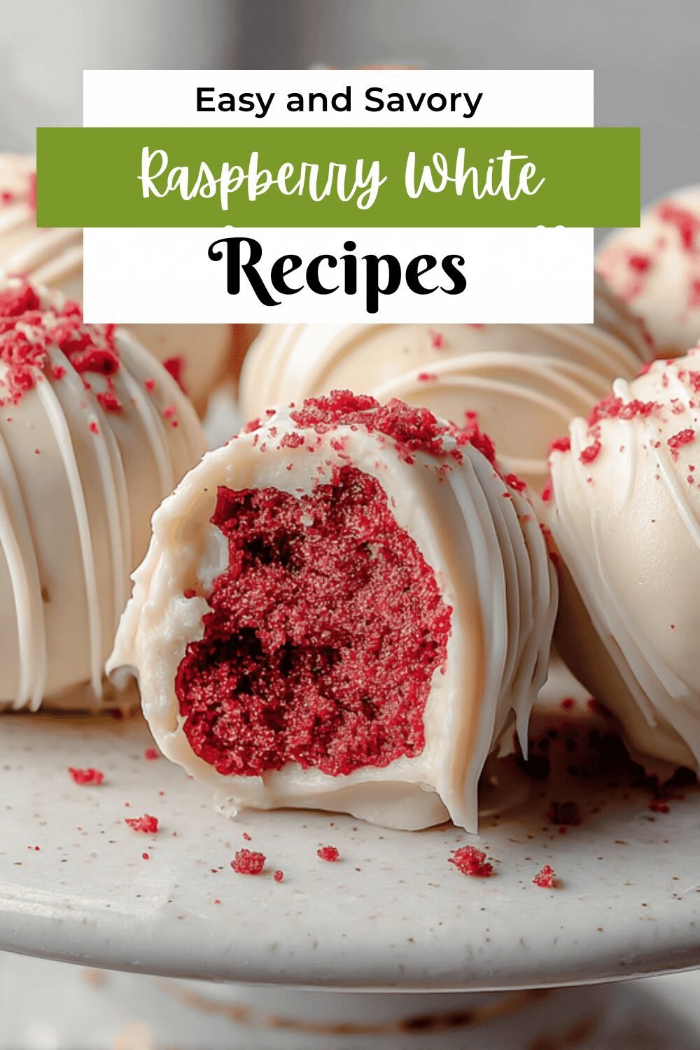 Raspberry White Chocolate Cake Balls