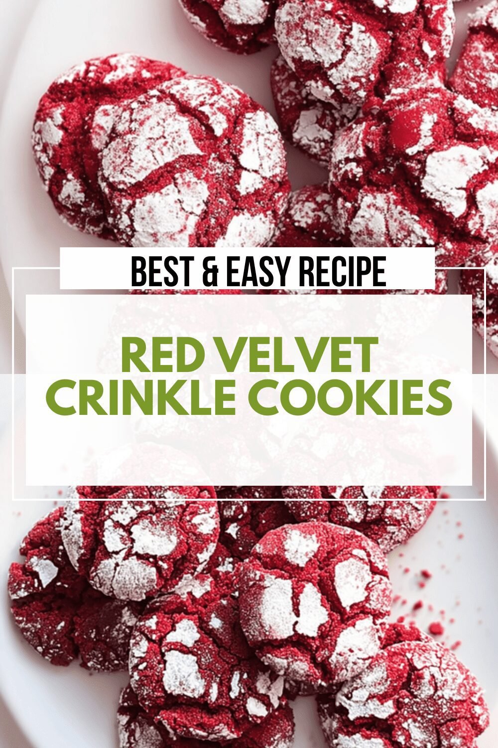 Red Velvet Crinkle Cookies