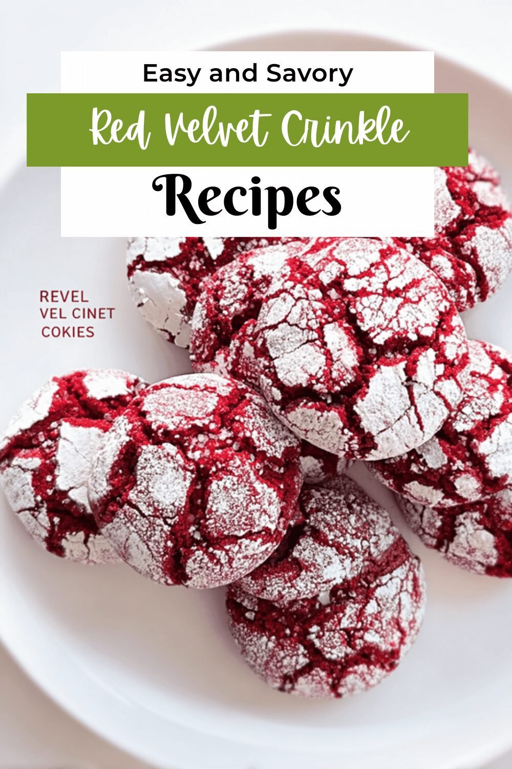 Red Velvet Crinkle Cookies