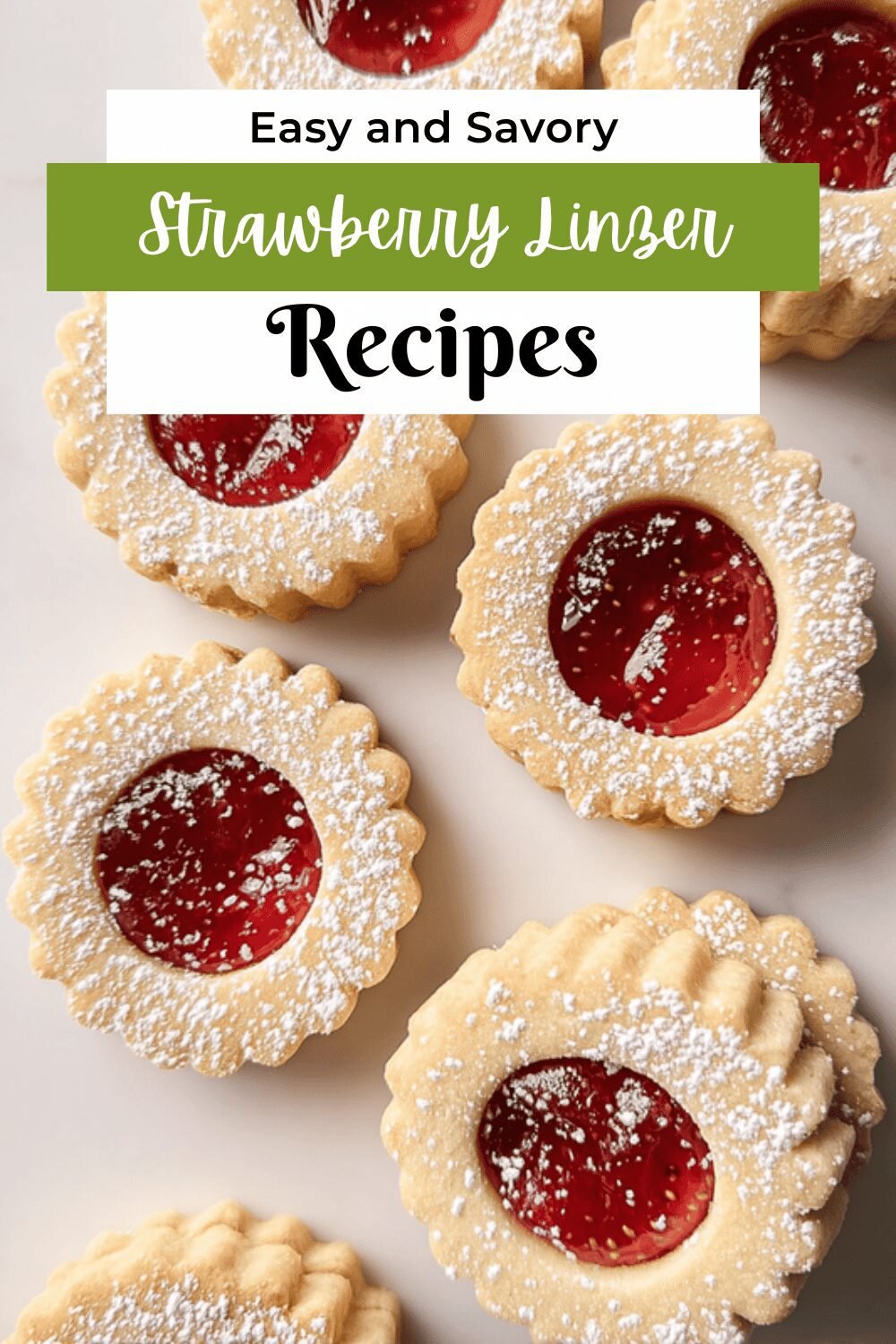 Strawberry Linzer Cookies