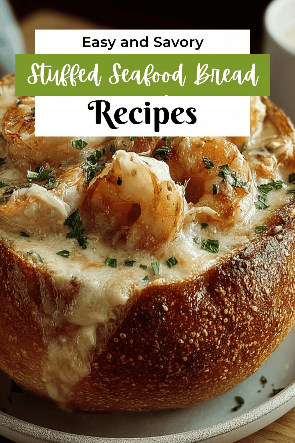 Stuffed Seafood Bread Bowl Recipe With Fresh Crab And Shrimp Filling 7 Stuffed Seafood Bread Bowl