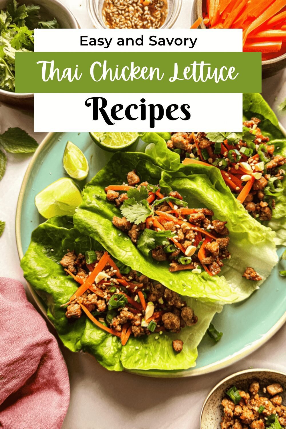 Thai Chicken Lettuce Wraps With Fresh Herbs And Zesty Sauce 7 Thai Chicken Lettuce Wraps