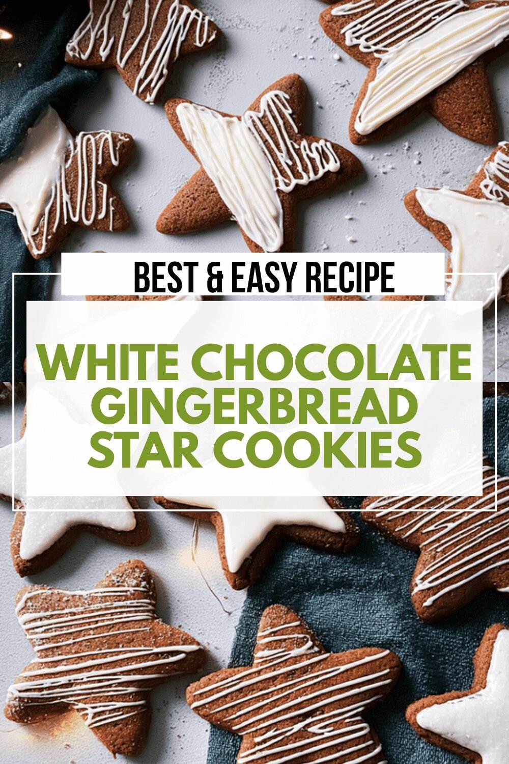 White Chocolate Gingerbread Star Cookies