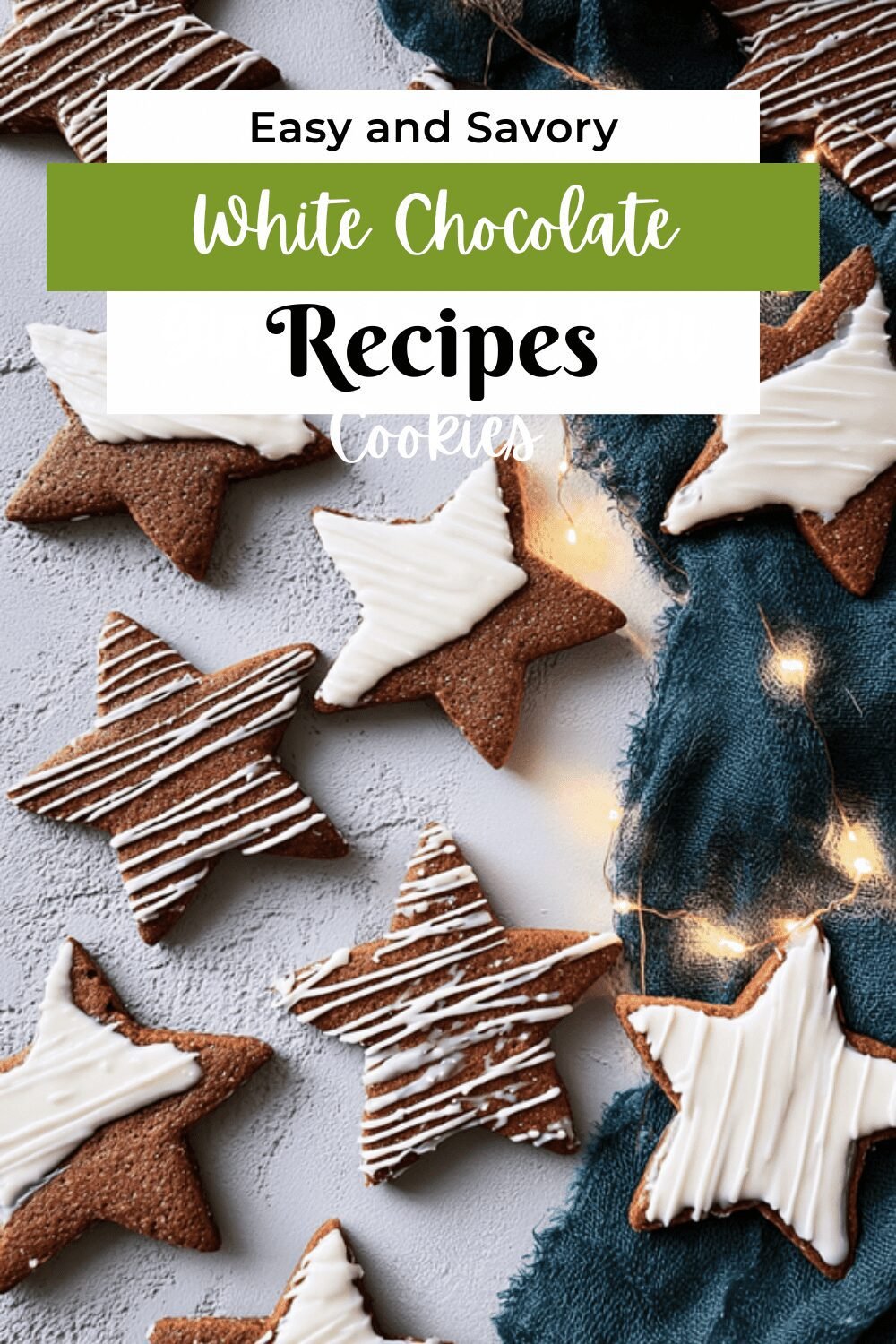 White Chocolate Gingerbread Star Cookies