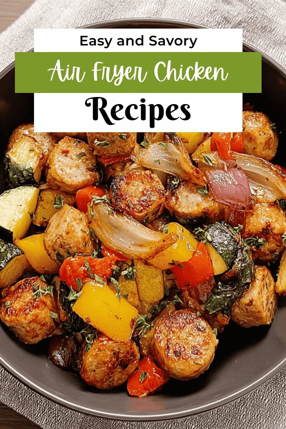 Air Fryer Chicken Sausage And Veggies