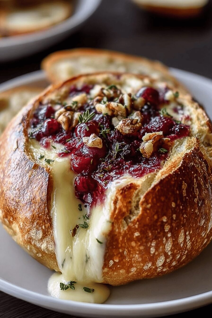 Cranberry Baked Brie Recipes Perfect For Holiday Gatherings 6 Baked Brie Bread Bowl Cranberry