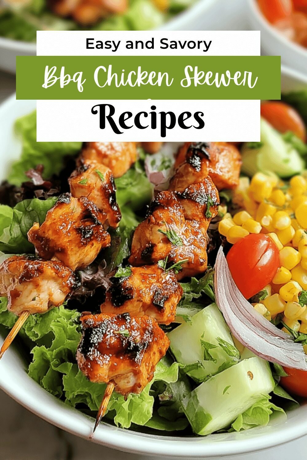 Bbq Chicken Skewer Salad
