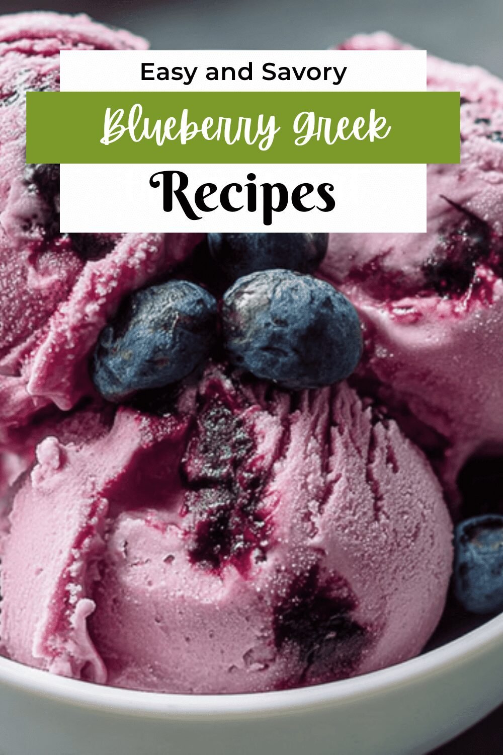 Blueberry Greek Frozen Yogurt