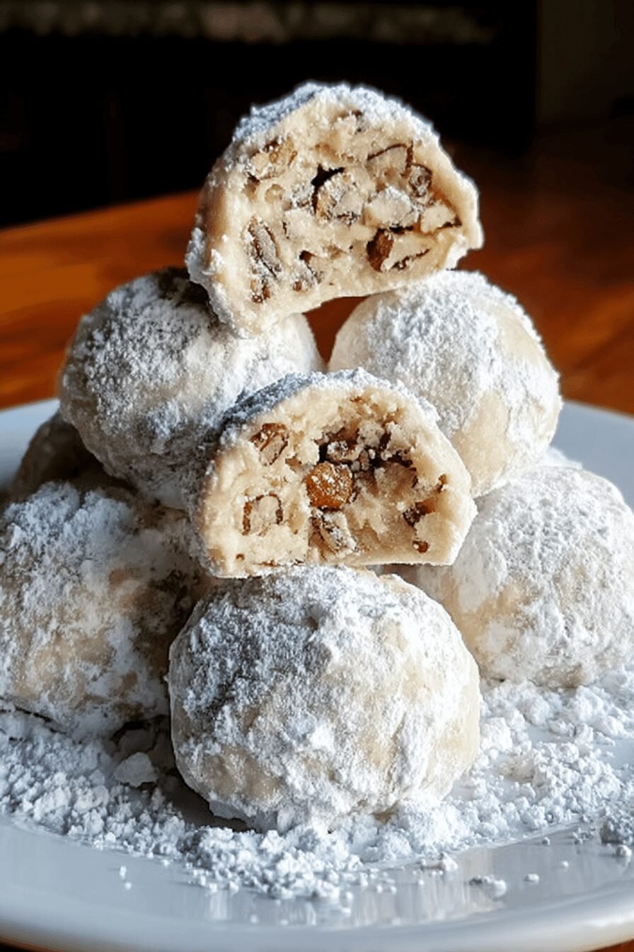 Buttery Pecan Snowball Cookies