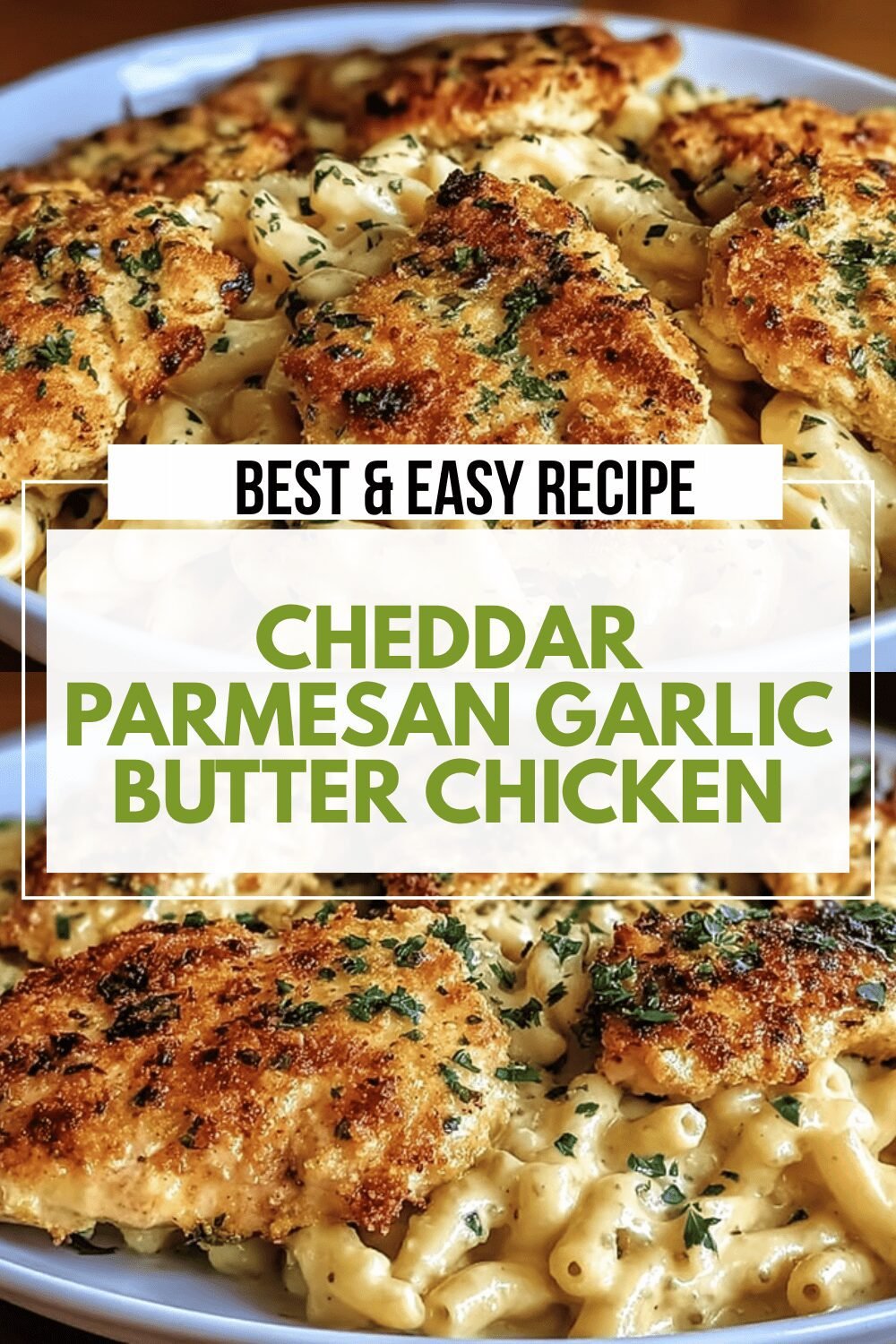 Garlic Parmesan Chicken Recipe With Crispy Herb Crust 6 Cheddar Parmesan Garlic Butter Chicken