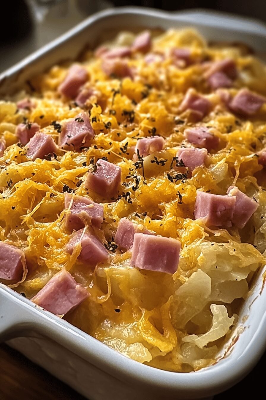 Cheesy Ham Potato Casserole